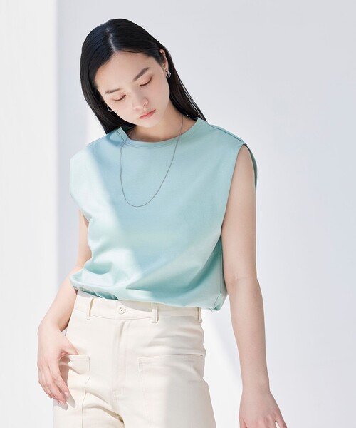 BIANCA（ビアンカ）の「【着回し抜群】エアリータックカットソー（Tシャツ/カットソー・レディース・ネイビー/グリーン/キャメル・38）」の11枚目の写真