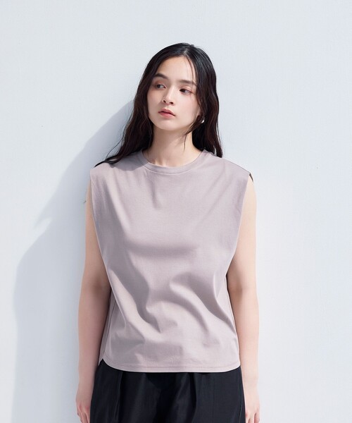BIANCA（ビアンカ）の「【着回し抜群】エアリータックカットソー（Tシャツ/カットソー・レディース・ネイビー/グリーン/キャメル・38）」の16枚目の写真