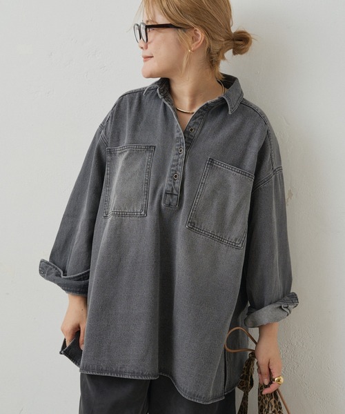 セール】【＠noricorico102企画】ヴィンテージライク デニムチュニック