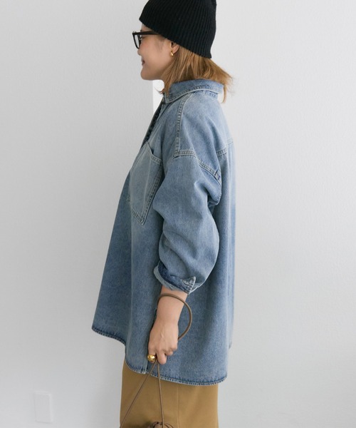 セール】【＠noricorico102企画】ヴィンテージライク デニムチュニック