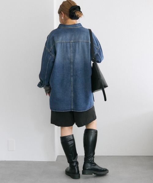セール】【＠noricorico102企画】ヴィンテージライク デニムチュニック