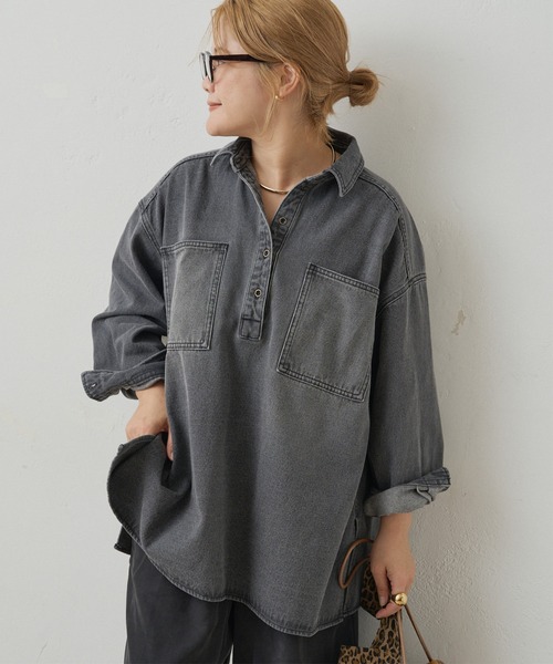 セール】【＠noricorico102企画】ヴィンテージライク デニムチュニック