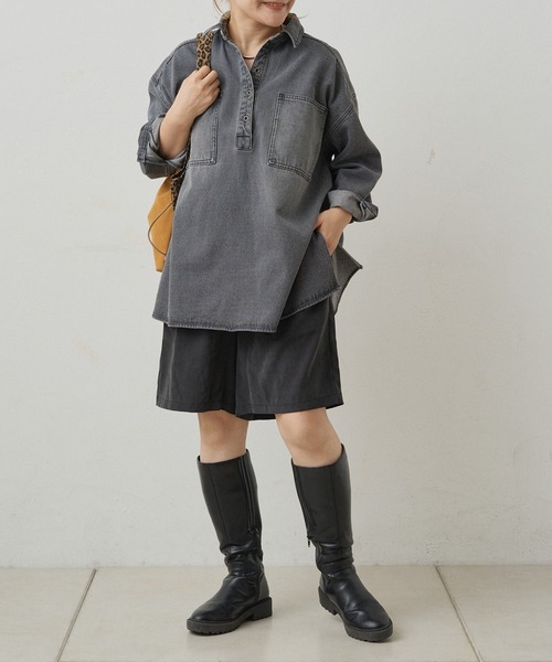 セール】【＠noricorico102企画】ヴィンテージライク デニムチュニック