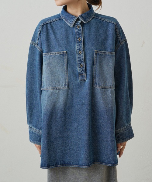 セール】【＠noricorico102企画】ヴィンテージライク デニムチュニック
