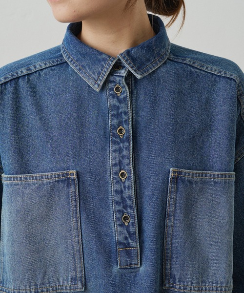 セール】【＠noricorico102企画】ヴィンテージライク デニムチュニック
