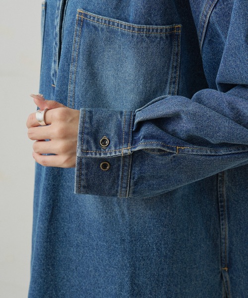 セール】【＠noricorico102企画】ヴィンテージライク デニムチュニック