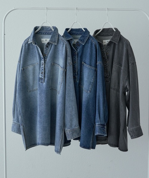 セール】【＠noricorico102企画】ヴィンテージライク デニムチュニック