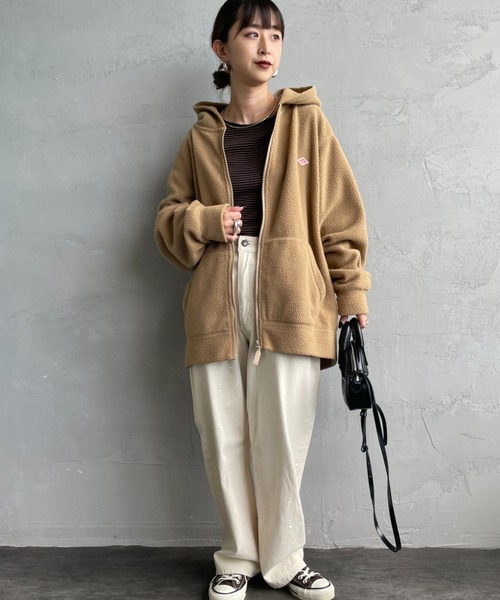 DANTON（ダントン）の「【WEB限定】[DANTON/ダントン] ポーラテック ボアフリースジップパーカー（その他アウター・レディース・ベージュ/アイボリー/ブラック・40/42）」の9枚目の写真