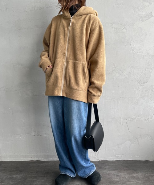 DANTON（ダントン）の「【WEB限定】[DANTON/ダントン] ポーラテック ボアフリースジップパーカー（その他アウター・レディース・ベージュ/アイボリー/ブラック・40/42）」の12枚目の写真