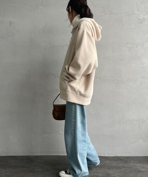 DANTON（ダントン）の「【WEB限定】[DANTON/ダントン] ポーラテック ボアフリースジップパーカー（その他アウター・レディース・ベージュ/アイボリー/ブラック・40/42）」の18枚目の写真