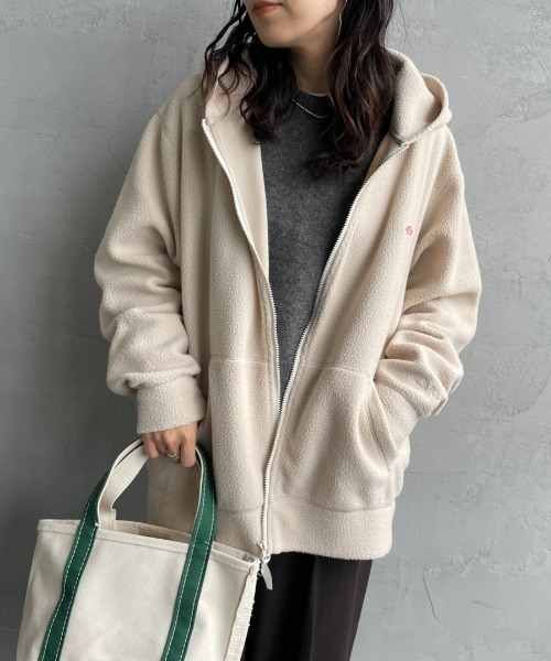 DANTON（ダントン）の「【WEB限定】[DANTON/ダントン] ポーラテック ボアフリースジップパーカー（その他アウター・レディース・ベージュ/アイボリー/ブラック・40/42）」の21枚目の写真