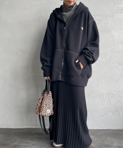 DANTON（ダントン）の「【WEB限定】[DANTON/ダントン] ポーラテック ボアフリースジップパーカー（その他アウター・レディース・ベージュ/アイボリー/ブラック・40/42）」の7枚目の写真