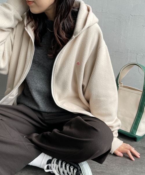 DANTON（ダントン）の「【WEB限定】[DANTON/ダントン] ポーラテック ボアフリースジップパーカー（その他アウター・レディース・ベージュ/アイボリー/ブラック・40/42）」の20枚目の写真