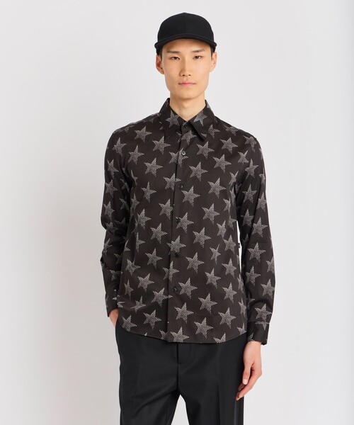 agnes b.(アニエスベー)の「メンズ スタープリント コットン 長袖 シャツ "Jimi"(シャツ/ブラウス・メンズ・ブラック・40/38)」の9枚目の写真