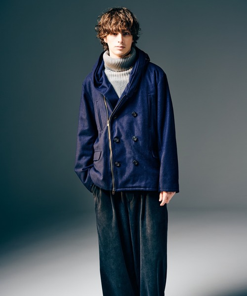 glamb（グラム）の「Carol Pea Coat / キャロルピーコート（ピーコート・メンズ・グレー/ブラウン/ネイビー・S/M/L）」の15枚目の写真