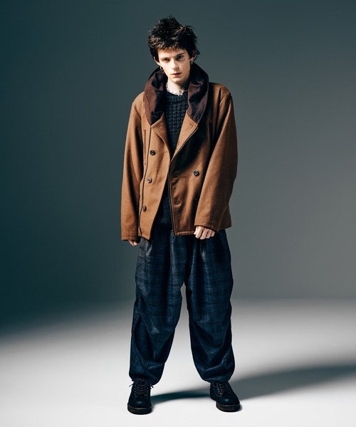 glamb（グラム）の「Carol Pea Coat / キャロルピーコート（ピーコート・メンズ・グレー/ブラウン/ネイビー・S/M/L）」の17枚目の写真