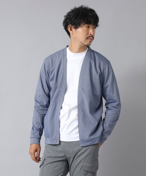 NOLLEY’S（ノーリーズ）の「【ACTIVE SECT】《限定展開》シルケットサーフニットボタンレスカーディガン 25AW（カーディガン/ボレロ・メンズ・ブルー/グレー/ネイビー・M/L/XL/S）」の21枚目の写真