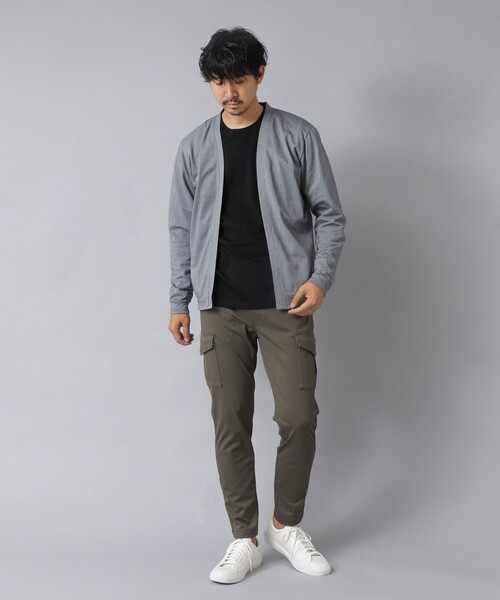 NOLLEY’S（ノーリーズ）の「【ACTIVE SECT】《限定展開》シルケットサーフニットボタンレスカーディガン 25AW（カーディガン/ボレロ・メンズ・ブルー/グレー/ネイビー・M/L/XL/S）」の5枚目の写真