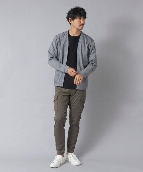 NOLLEY’S（ノーリーズ）の「【ACTIVE SECT】《限定展開》シルケットサーフニットボタンレスカーディガン 25AW（カーディガン/ボレロ・メンズ・ブルー/グレー/ネイビー・M/L/XL/S）」の6枚目の写真
