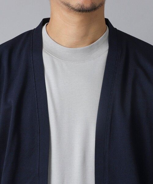 NOLLEY’S（ノーリーズ）の「【ACTIVE SECT】《限定展開》シルケットサーフニットボタンレスカーディガン 25AW（カーディガン/ボレロ・メンズ・ブルー/グレー/ネイビー・M/L/XL/S）」の11枚目の写真