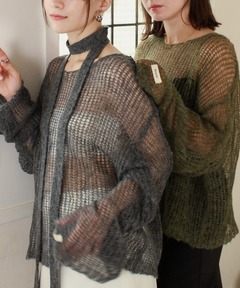 セール】GLITTER PRINT KNIT CARDIGAN（ニット/セーター
