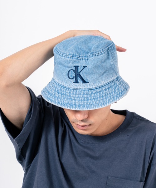 カルバンクライン ★デニムバケットハット 帽子 男女 CALVIN KLEIN】バケットハット 帽子 デニム ユニセックス
