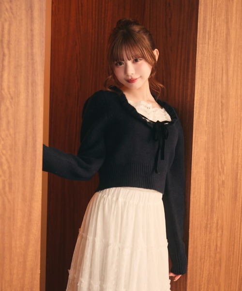 GUCCI フリルリボンセーター S セール】フロントフリルリボンニット（ニット/セーター）｜TITTY&CO