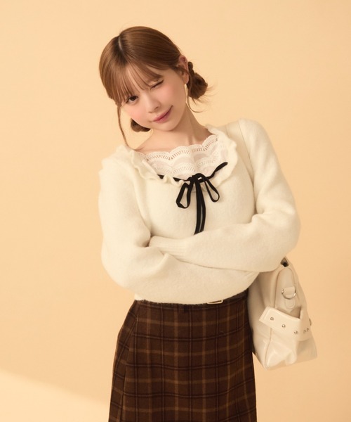 セール】フロントフリルリボンニット（ニット/セーター）｜TITTY&CO