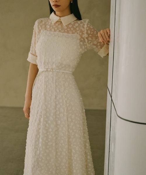 ジオメジャガードシャツワンピース（ワンピース）｜anuans（ア