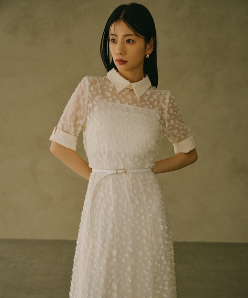 anuans／ジオメジャガードシャツワンピース ジオメジャガードシャツワンピース（ワンピース）｜anuans（ア