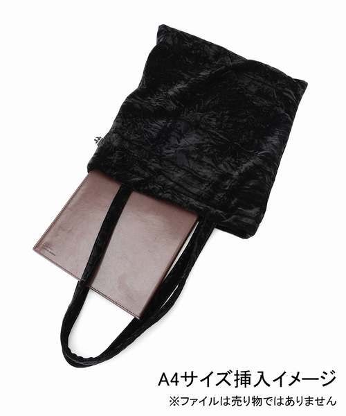 LE TALON（ルタロン）の「LETALON velvet tote（トートバッグ・レディース・ブラック/ブラウン/サックスブルー・FREE）」の13枚目の写真