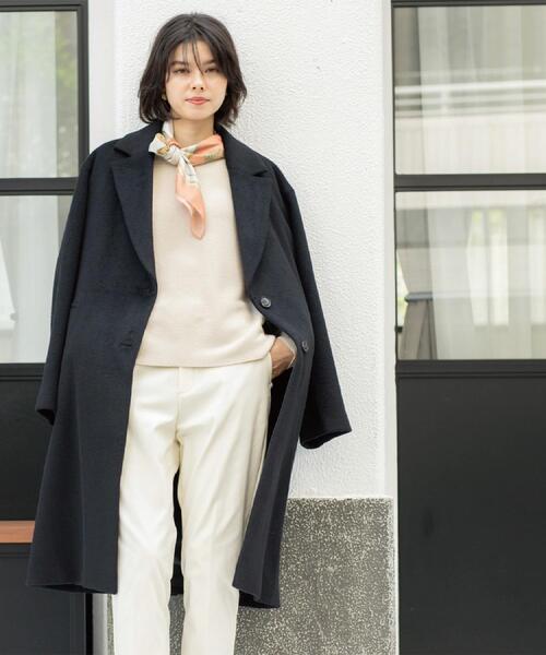 OPAQUE.CLIP（オペークドットクリップ）の「カシミヤブレンドウールチェスターコート（チェスターコート・レディース・キャメル/ブラック・36/38/40/42）」の5枚目の写真