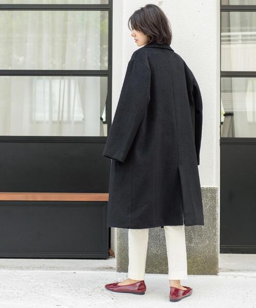 OPAQUE.CLIP（オペークドットクリップ）の「カシミヤブレンドウールチェスターコート（チェスターコート・レディース・キャメル/ブラック・36/38/40/42）」の7枚目の写真