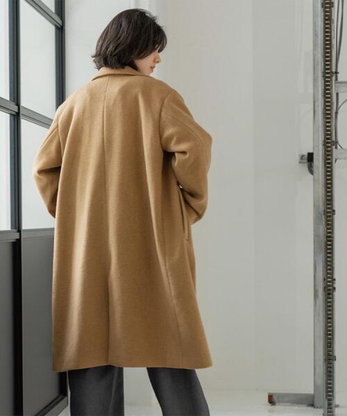 OPAQUE.CLIP（オペークドットクリップ）の「カシミヤブレンドウールチェスターコート（チェスターコート・レディース・キャメル/ブラック・36/38/40/42）」の13枚目の写真
