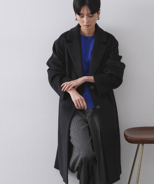 OPAQUE.CLIP（オペークドットクリップ）の「カシミヤブレンドウールチェスターコート（チェスターコート・レディース・キャメル/ブラック・36/38/40/42）」の14枚目の写真