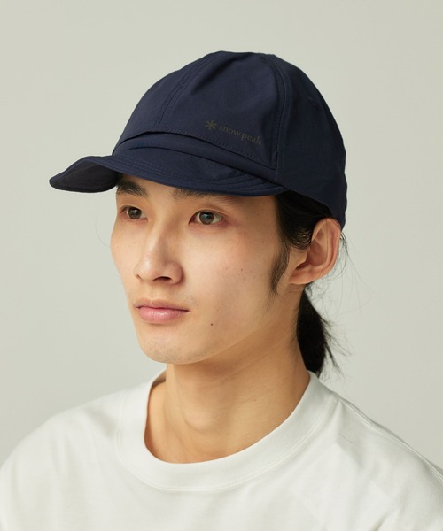 Snow Peak(スノーピーク)の「Snow Peak / Water-Repellent Stretch Cap 撥水 ストレッチキャップ 帽子(キャップ・メンズ・ネイビー/ブラック/ライトグレー・ONE SIZE)」の1枚目の写真