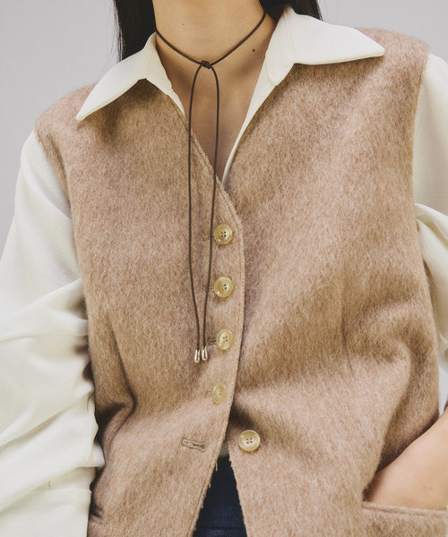 shaggy ロングベスト(その他アウター)|Plage(プラージュ)の shaggy ロングベスト(その他アウター)|Plage(プラージュ)の