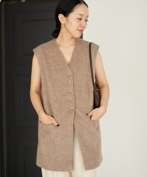 プラージュ★shaggyロングベスト新品、今季予約商品 セール】shaggy ロングベスト（その他アウター）｜Plage（プラージュ