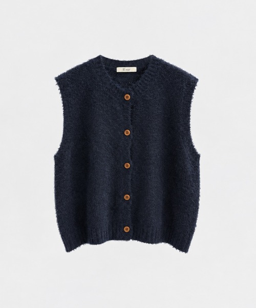 CANAL JEAN(キャナルジーン)の「El mar クルーネックボタンベスト(ベスト・レディース・チャコールグレー/ネイビー/レッド・ONE SIZE)」の4枚目の写真