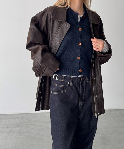 CANAL JEAN(キャナルジーン)の「El mar クルーネックボタンベスト(ベスト・レディース・チャコールグレー/ネイビー/レッド・ONE SIZE)」の9枚目の写真
