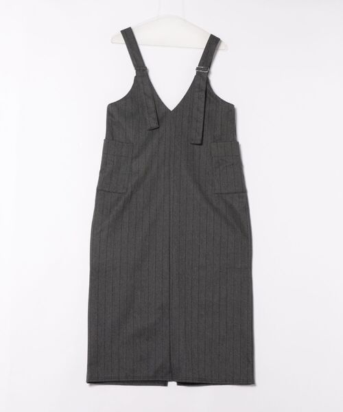 INTERPLANET（インタープラネット）の「ウール見えカットカルゼジャンスカ（ジャンパースカート・レディース・グレー/ブラウン・FREE）」の20枚目の写真