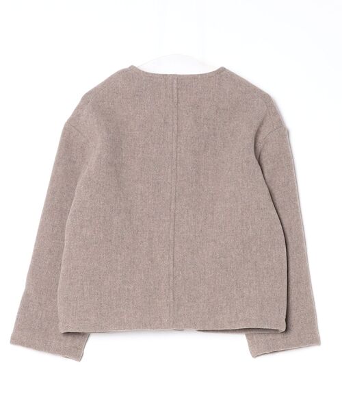 DANTON/ダントン] ウールライトパイル ノーカラージャケット（ノー