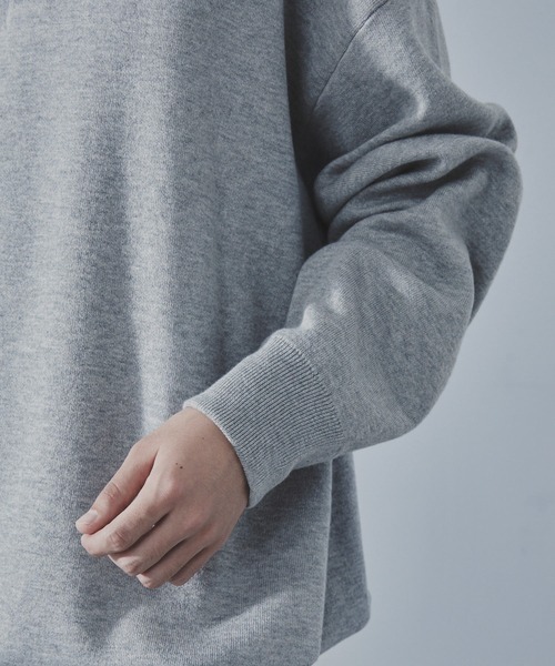 SLICK（スリック）の「【SLICK/スリック】Sweat Like Knit Drawstring Polo/スウェットライクドロストポロニット / ダブルフェイス（ニット/セーター・メンズ・ヘザーグレー/ブラック/ブラウン・1/2/3）」の19枚目の写真