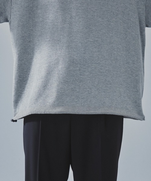 SLICK（スリック）の「【SLICK/スリック】Sweat Like Knit Drawstring Polo/スウェットライクドロストポロニット / ダブルフェイス（ニット/セーター・メンズ・ヘザーグレー/ブラック/ブラウン・1/2/3）」の21枚目の写真