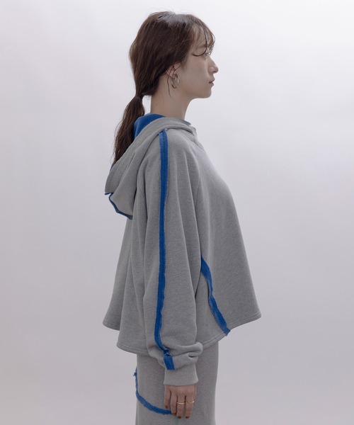 配色ボアスウェット ジップフーディ Eimee Law│Eimee Law & LHELBIE