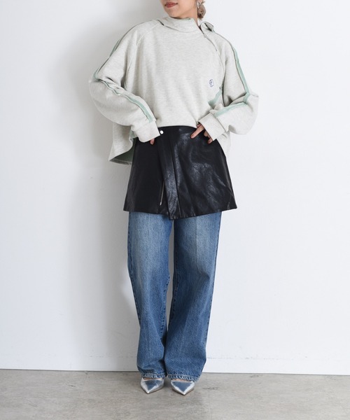 Eimee Law（エイミーロウ）の「配色ボアスウェット ジップフーディ（パーカー・レディース・ライトグレー/オートミール/ネイビー・FREE）」の17枚目の写真