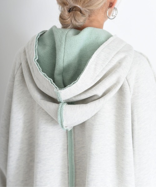 配色ボアスウェット ジップフーディ Eimee Law│Eimee Law & LHELBIE