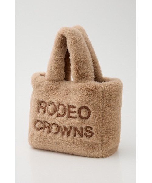 RODEO CROWNS WIDE BOWL(ロデオクラウンズワイドボウル)の「フェイクファーパッチロゴトート(トートバッグ・レディース・ブラック/ベージュ/ブラウン系その他・FREE)」の17枚目の写真