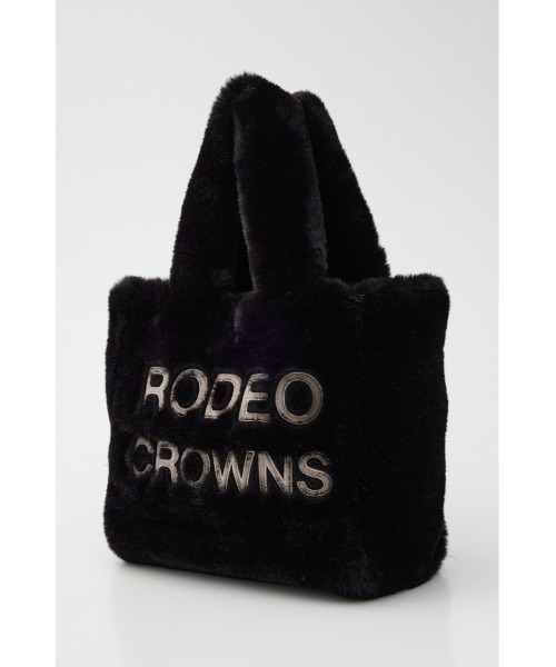 RODEO CROWNS WIDE BOWL(ロデオクラウンズワイドボウル)の「フェイクファーパッチロゴトート(トートバッグ・レディース・ブラック/ベージュ/ブラウン系その他・FREE)」の11枚目の写真