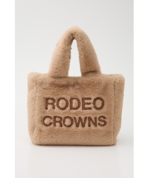 RODEO CROWNS WIDE BOWL(ロデオクラウンズワイドボウル)の「フェイクファーパッチロゴトート(トートバッグ・レディース・ブラック/ベージュ/ブラウン系その他・FREE)」の16枚目の写真
